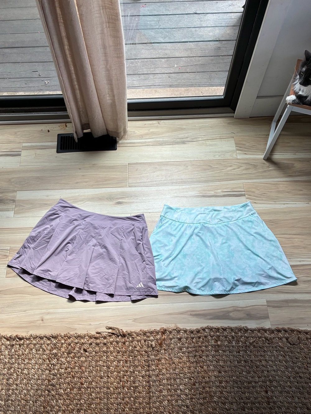 adidas Women's Lavender and Light Blue Golf Skorts